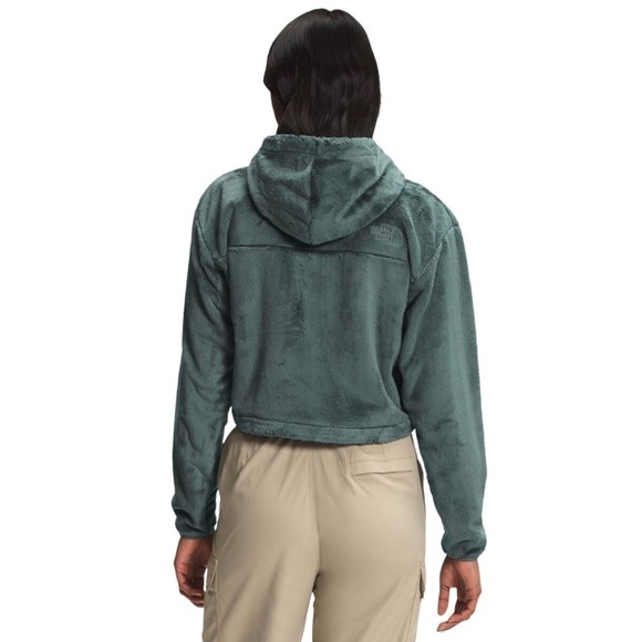 The North Face Osito Quarter‎ Zip Cropped Hoodie Balsam Green Size XXL - Picture 2 of 16